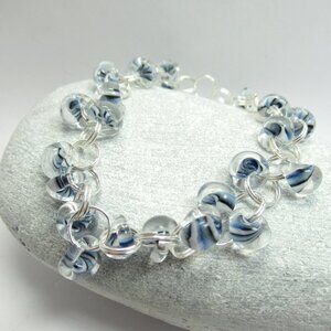 Boro glass drop bracelet